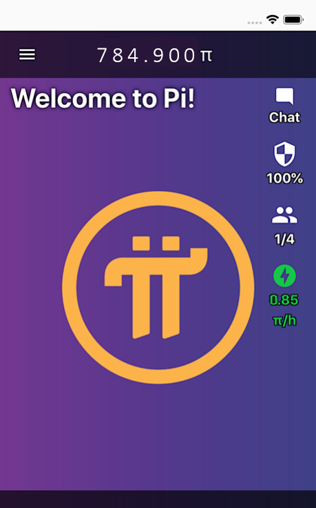 Capture d’écran de l’application Pi Network